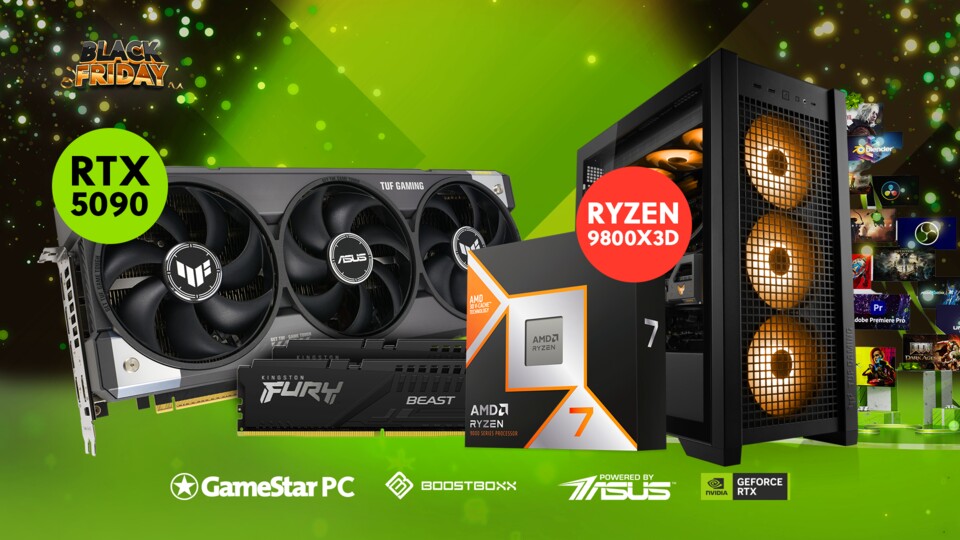 Was will man mehr?! Spitzenleistung mit RTX 5090, Ryzen 7 9800X3D, 64 GB DDR5-RAM und eine große NVMe SSD.