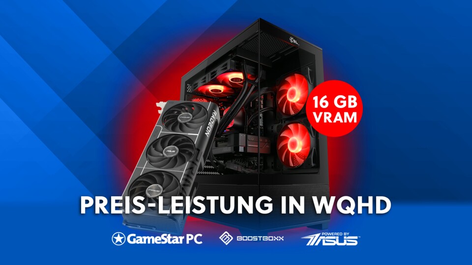 Günstig und zukunftssicher: Die 16 GB Grafikspeicher der Radeon RX 9060 XT reichen noch sehr lange für alle Spiele in WQHD.