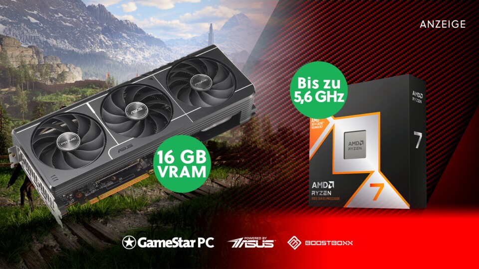 AMD-Power im Doppelpack: Mit der aktuell besten Grafikkarte von AMD und dem erst kürzlich erschienenen AMD Ryzen 7 9850X3D.