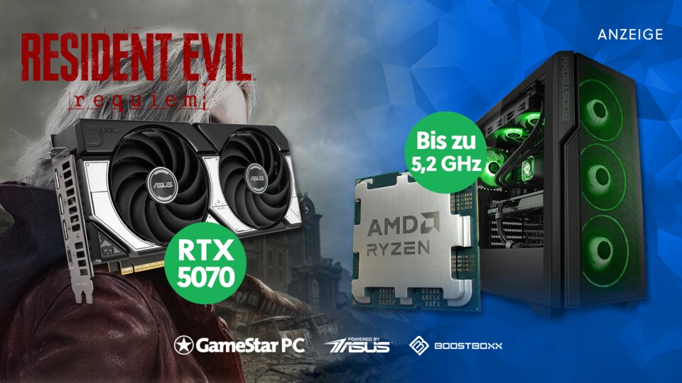 Genug Power für hohe Details in 1440p: Dank Ryzen 7 7700 und 32 GB DDR5-RAM läuft Resident Evil 9 flüssig.