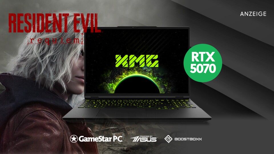 Das XXXL Laptop bändigt Resident Evil 9 dank der RTX 5070 mit spielender Leichtigkeit und hohen Bildraten.