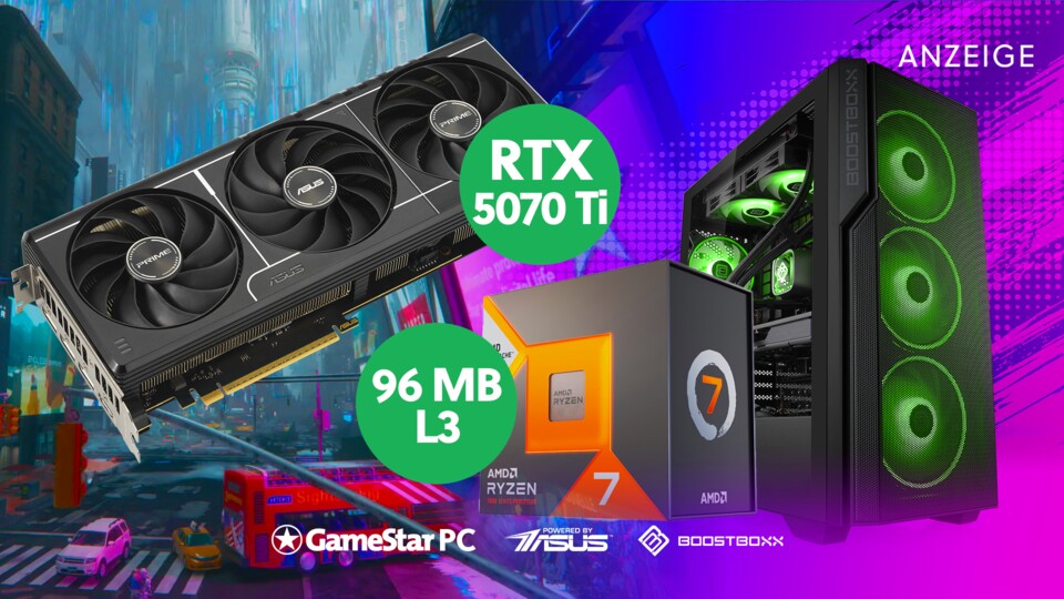 Ein noch besseres Duo als Hugh und Diana: Der AMD Ryzen 7 7800X3D und RTX 5070 Ti.