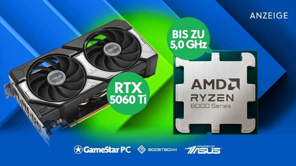 16 GB VRAM, acht CPU-Kerne und 32 GB RAM – Von oben bis unten voller Preis-Leistungs-Power für zukunftssicheres, bezahlbares Gaming.