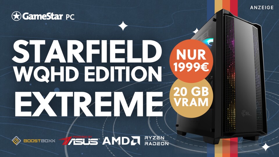 Startet jetzt durch: WQHD-Gaming-Genuss mit der AMD Radeon RX 7900 XT und der Starfield-Vollversion.