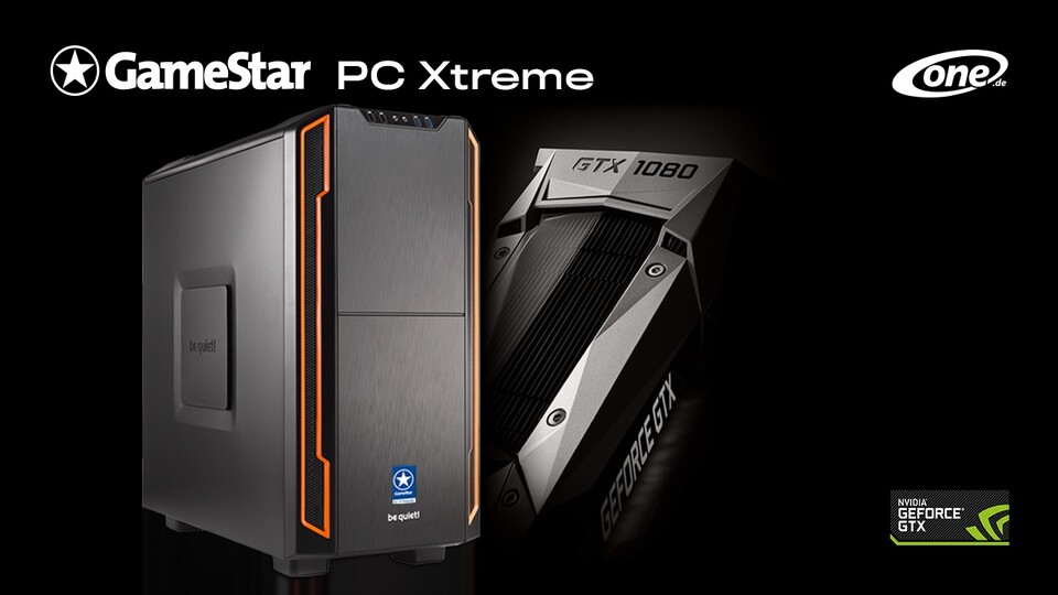 Gaming Perfected: Der One GameStar-PC Xtreme mit GTX 1080 und neu verpackt im be quiet! Silent Base 600 Gehäuse.