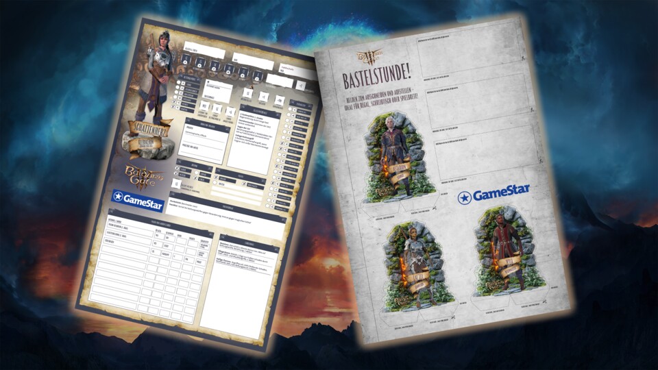 Im Heft stecken sechs stabile Charakterbögen zu den Origin-Charakteren mit Blanko-Bögen auf der Rückseite für eure Offline-Abenteuer. Außerdem bekommt ihr sechs schicke Helden-Aufsteller zum Ausschneiden und Dekorieren.