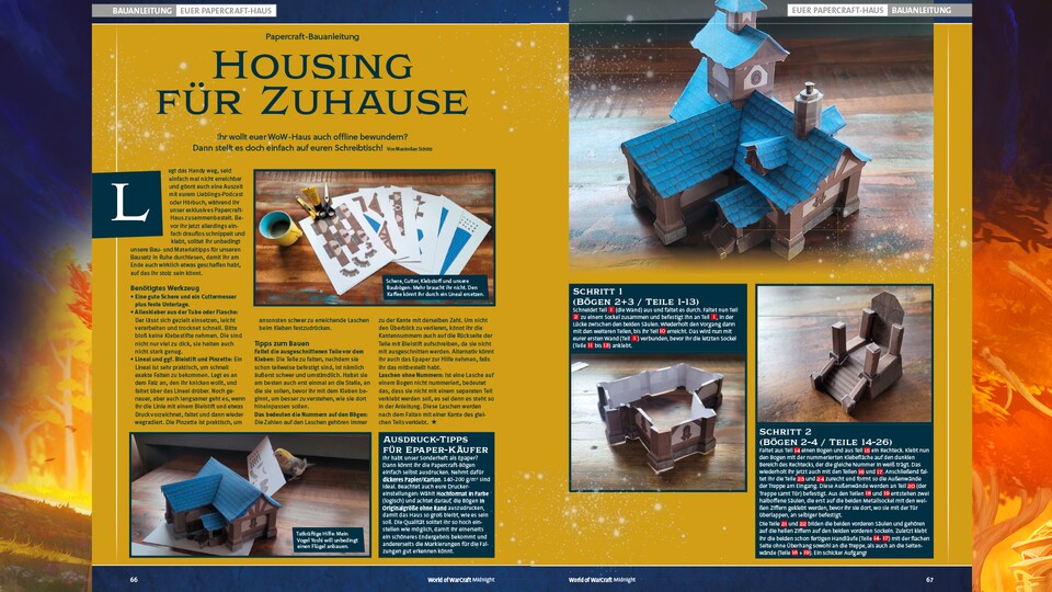 Die Bauanleitung zum Papercraft-Modell findet ihr ab Seite 66 im Sonderheft.