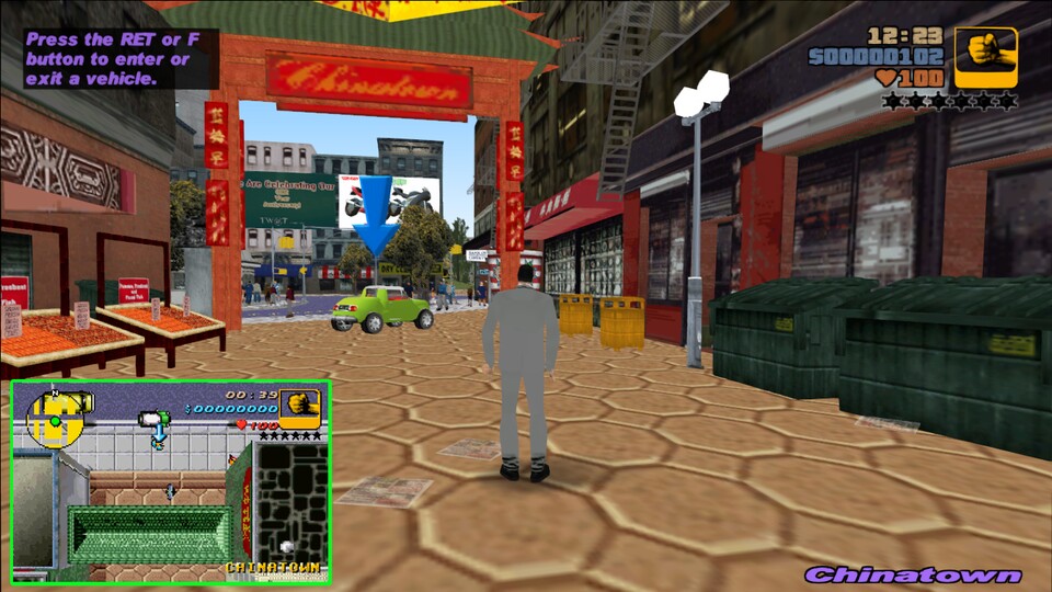 ?Grand Theft Auto Advance PC Port sieht deutlich bunter aus als das Original.