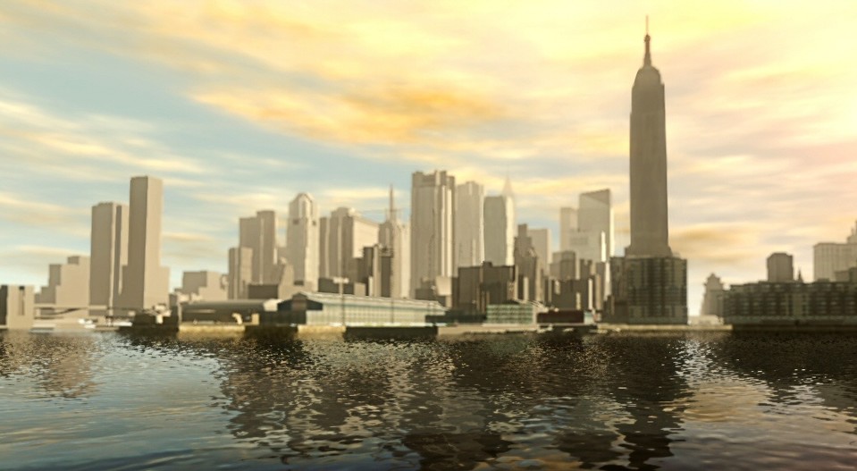 Die imposante Skyline von Liberty City. Das Vorbild für die fiktive Spielstadt ist New York.