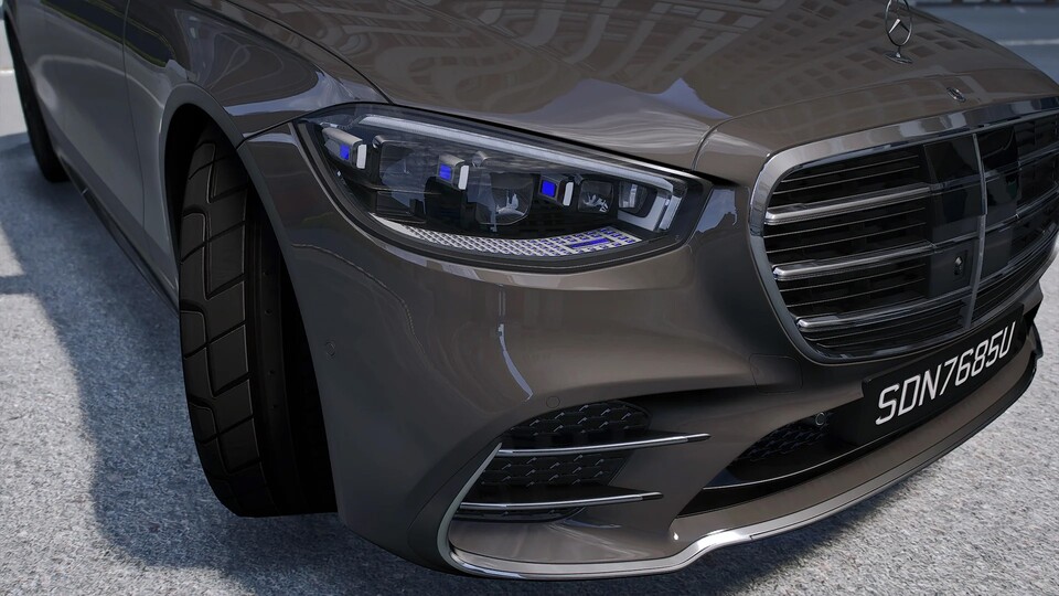 Eines der Hauptmerkmale von Next Vision sind die realistischen Reflexionen auf dem Lack von Fahrzeugen.