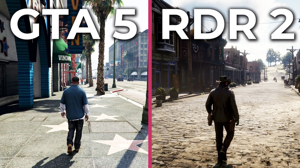 GTA 5 vs. Red Dead Redemption 2 - Wie unterscheidet sich RDR 2 von GTA 5 im Grafikvergleich?