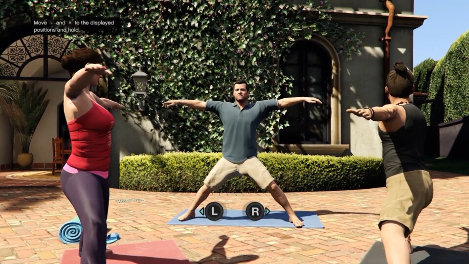 Echtes Yoga ist hoffentlich entspannter als die GTA-Version.