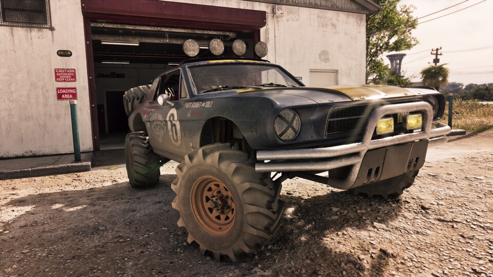 Der Vapid Dominator Buggy von 1967 ist wie gemacht für das Hinterland von Leonida – matschig, laut und deutlich besser abseits der Straße aufgehoben.