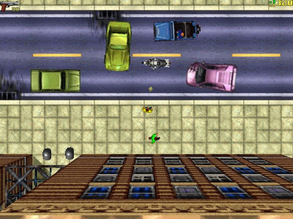 Grand Theft Auto sorgte damals für Kontroversen, da der Spieler Fußgänger plattfahren und sich mit der Polizei anlegen konnte.