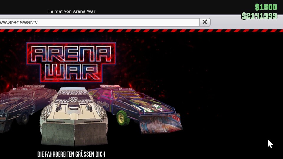 ... und der Kontostand im Ingame-Browser.