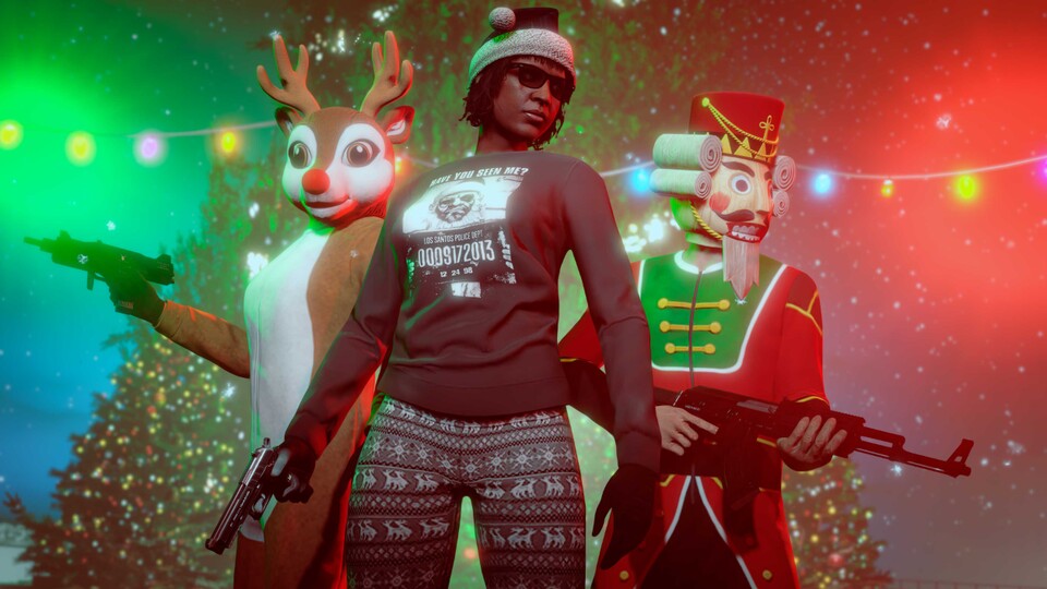 Abonnenten von GTA+ dürfen sich mit Los Santos Drug Wars über neue Boni freuen - wie zum Beispiel exklusiver weihnachtlicher Kleidung.