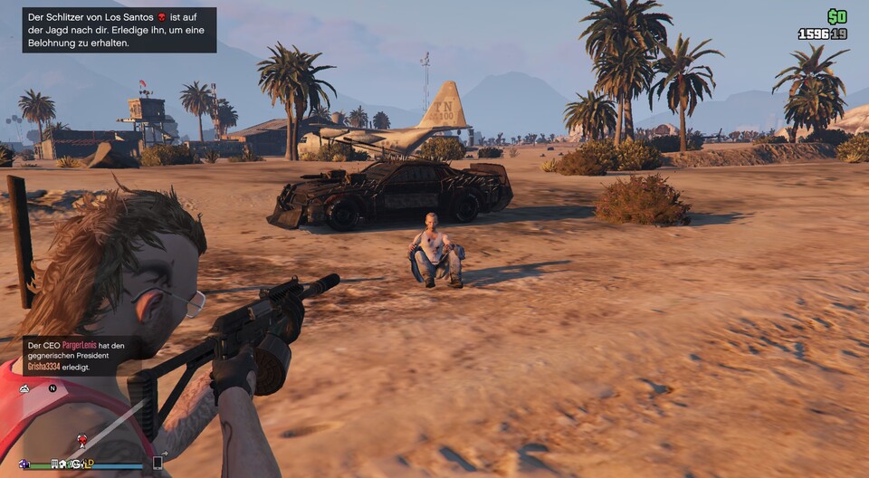 Der Los Santos Slasher kommt in GTA Online mit einer Machete bewaffnet zur Schießerei.