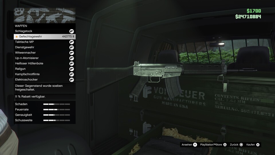 Das neue Gefechtsgewehr findet ihr im Gun Van von GTA Online.