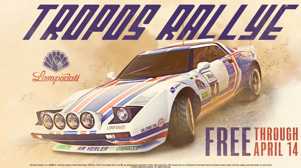 Den Tropos Rallye könnt ihr euch diese Woche in GTA Online kostenlos sichern.
