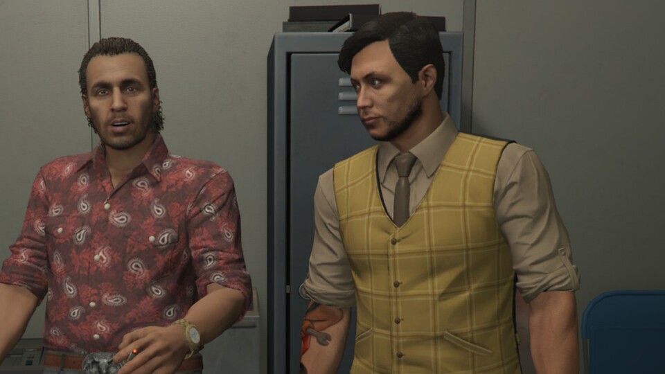 Mein GTA Online-Charakter (rechts) gehört sicherlich nicht zu den wohlhabendsten Menschen im GTA-Universum.