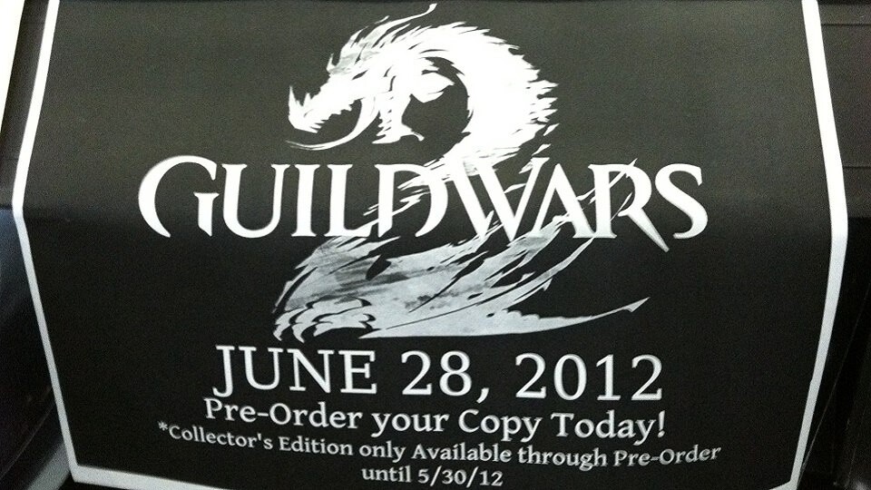 Dieses Werbematerial zu Guild Wars 2 soll den Juni-Release bestätigen. NCsoft dementiert.