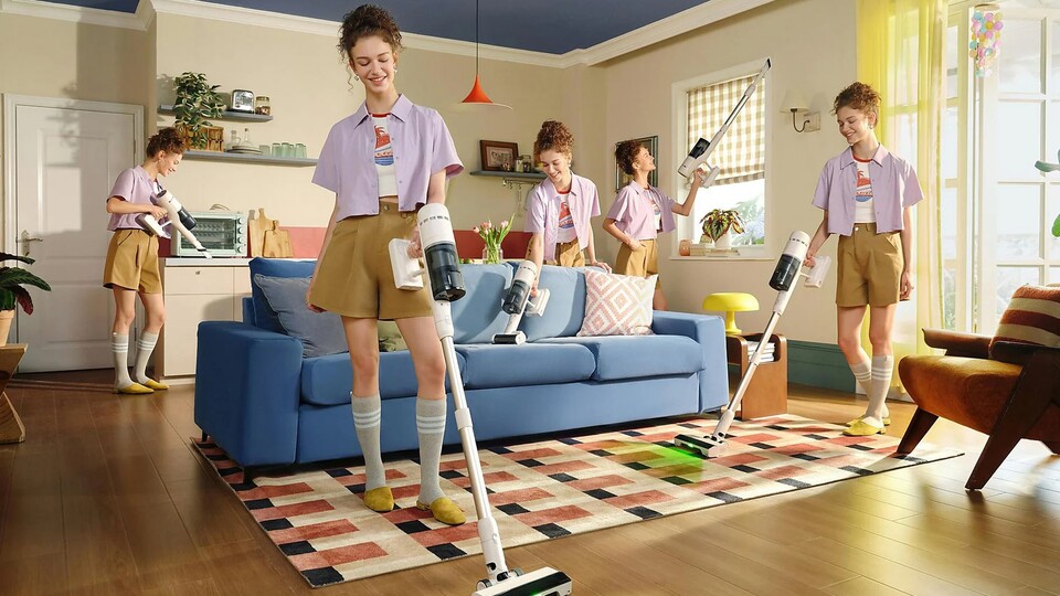 Teppich, Parkett, Oberflächen und Wände – dank der verschiedenen Aufsätze ist der H60 Hub ein Multitalent für die gesamte Wohnung!