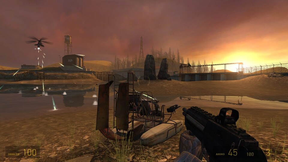 Die Verfolgungsjagden mit dem Kampfhubschrauber sind eines der Highlights von Half-Life 2.