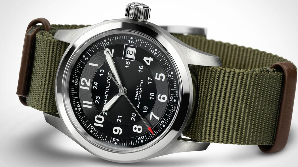 Die Khaki Field Automatic in ihrer vollen Pracht.
