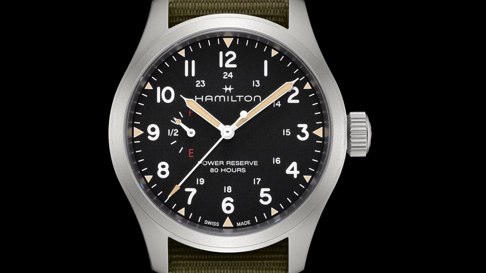 Die Ziffern auf einer Felduhr sind in der Regel sehr gut ablesbar. (Bild: Hamilton)