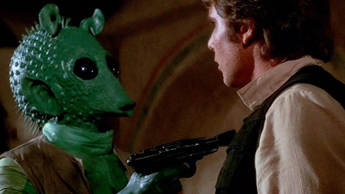 Das Duell zwischen Han Solo und Greedo wurde für den Launch von Episode 4 - Eine neue Hoffnung auf Disney+ mittlerweile ein viertes Mal überarbeitet.