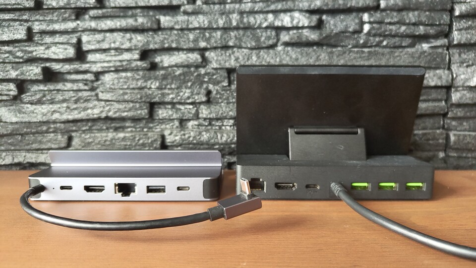 Manche Docks besitzen mehrere USB-C-Anschlüsse und manche nicht.