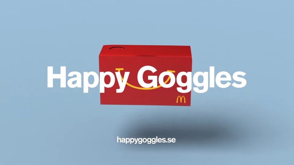 Die Happy Googles werden aus einer Happy-Meal-Box gebastelt.