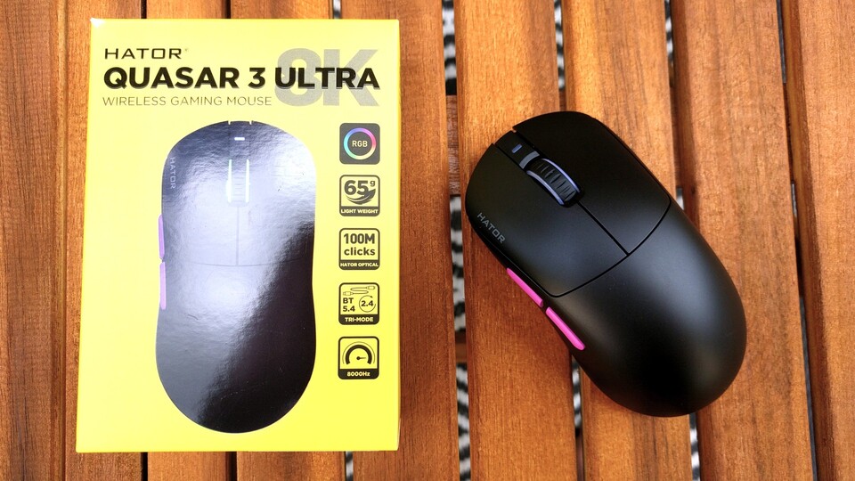 Optisch könnte sich Hator hier etwas von der Logitech G Pro 2 Lightspeed abgesehen haben. (Bildquelle: Nele WobkerGS Tech)