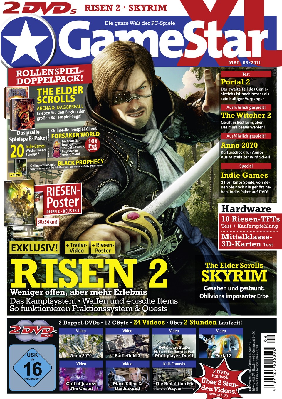 GameStar 06/2011 mit Risen 2 als Titelthema ab 27. April am Kiosk