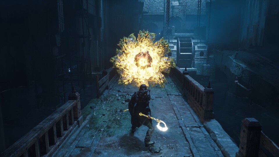 Der Nahkampf von Hell is Us wird mit Äxten und Co. geführt.