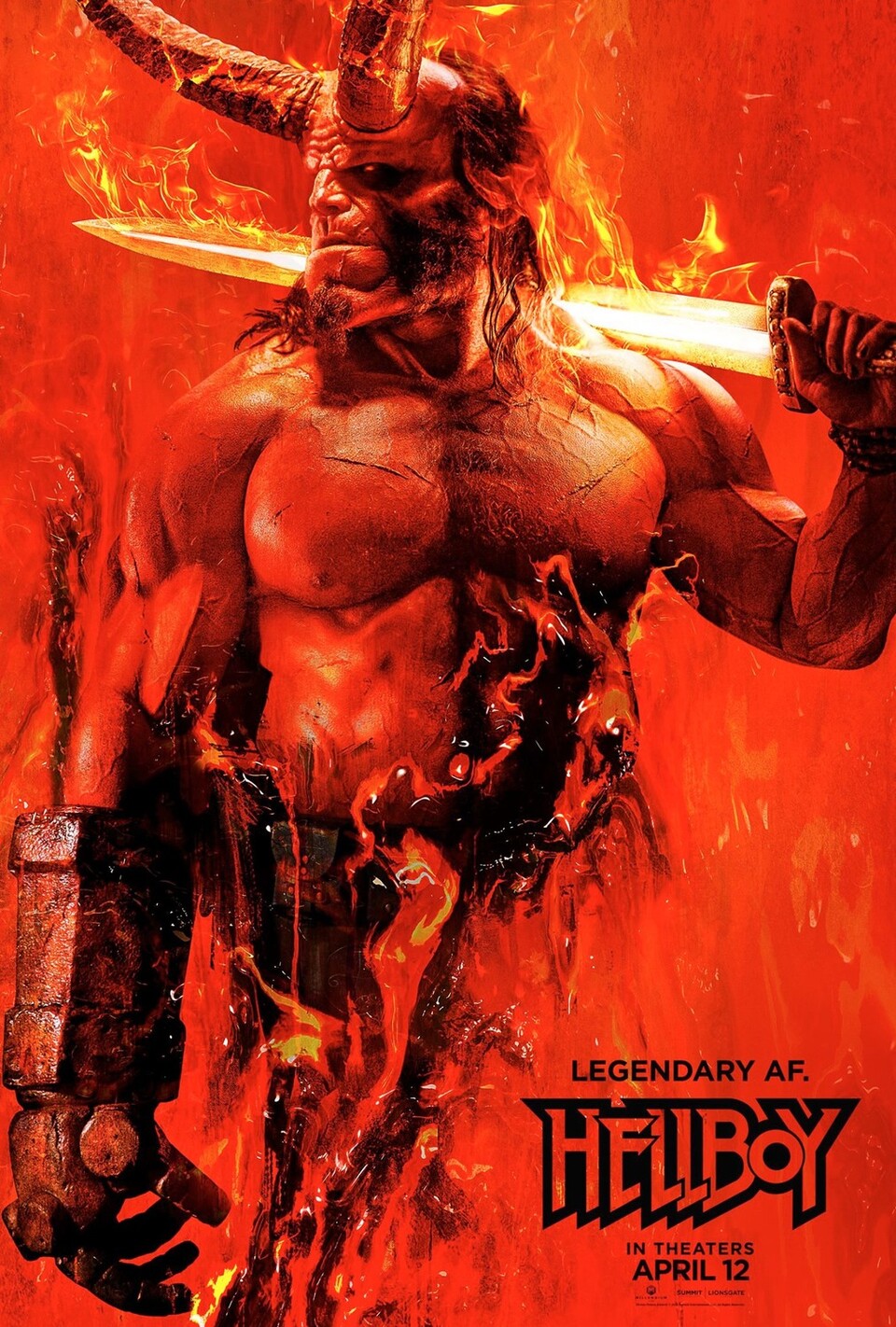 Das Filmplakat zeigt einen beeindruckenden neuen Hellboy.
