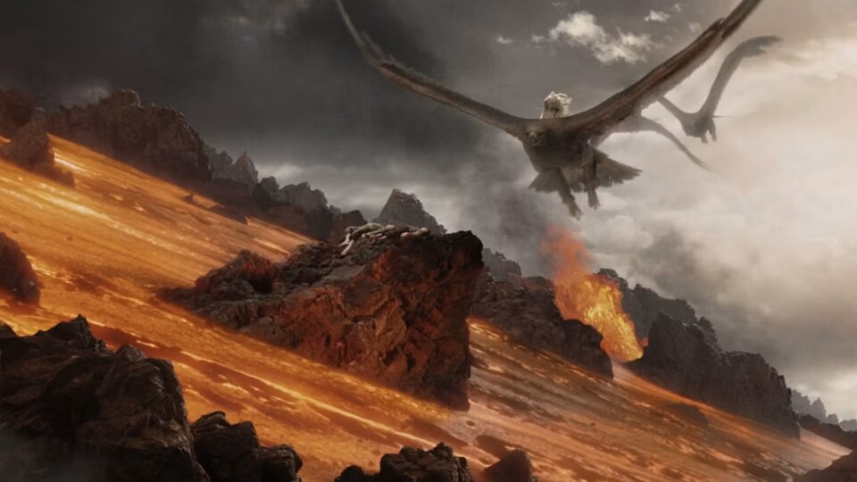 Die Adler konnten Frodo doch auch in Mordor abholen, warum nicht hinbringen? Bildrechte: Warner Bros.