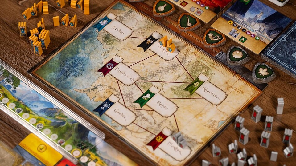 Erobert mit euren Armeen Gebiete und errichtet Außenposten, um das Spiel zu gewinnen.