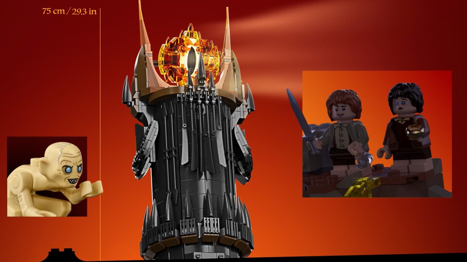 Barad-Dûr, die uneinnehmbare Feste des dunklen Herrscher Sauron gib es jetzt als LEGO Icons Set 10333. Noch ist es verfügbar - und erstaunlich günstig.