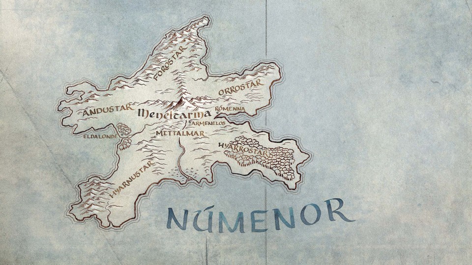 Auszug aus der aktuellen Mittelerde-Karte der Amazon-Serie: Insel Numenor.