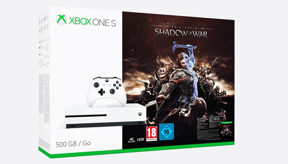 Tolle Xbox-Bundles mit Spielen wie Gears of War 4, Mittelerde: Schatten des Krieges oder Assassin's Creed Origins gibt es bei Microsoft für nur 179,99€.