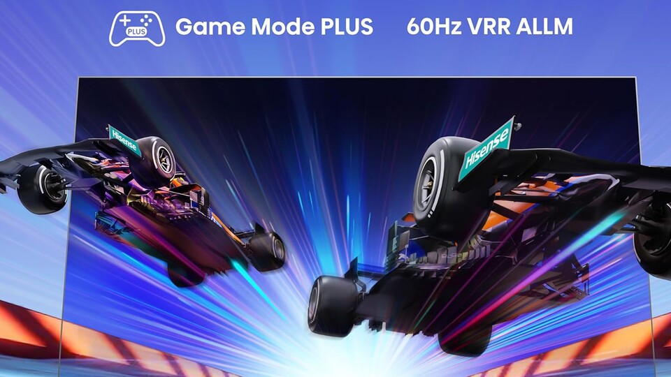 Dank Game Mode Plus schaltet der Hisense automatisch in den passenden Modus mit weniger Eingabeverzögerung, sobald ihr die Konsole einschaltet.