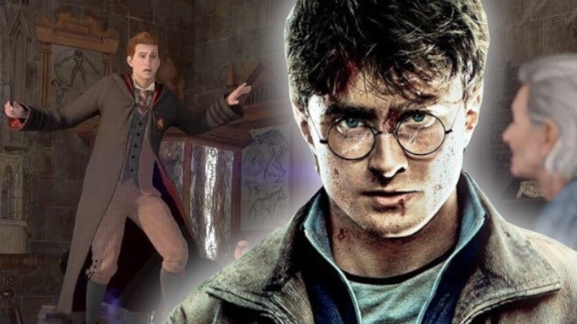 Harry ist verwirrt: Der Hogwarts Legacy Held nutzt seine Zauber ja viel sinnvoller als er.