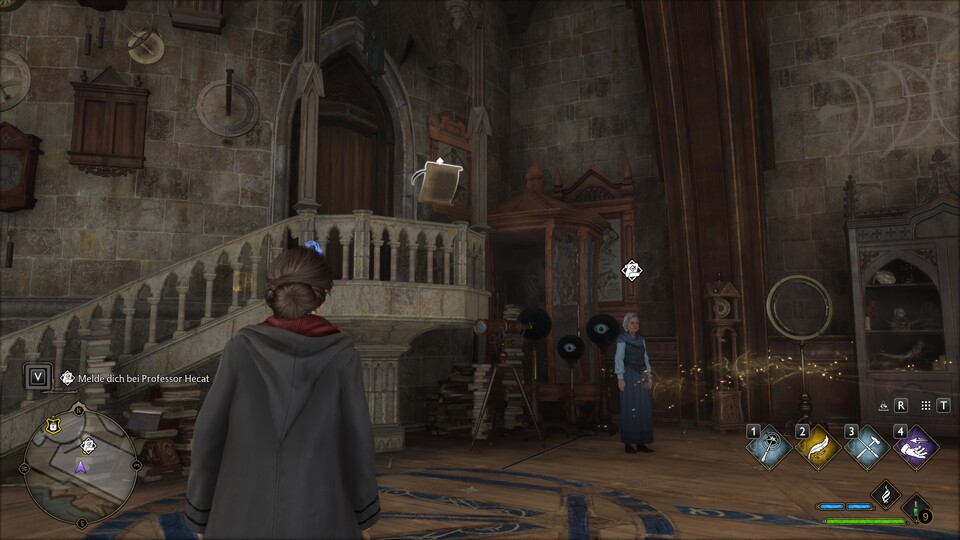 Entschuldigen Sie, Professor. Ich muss hinter Ihre Treppe schauen!