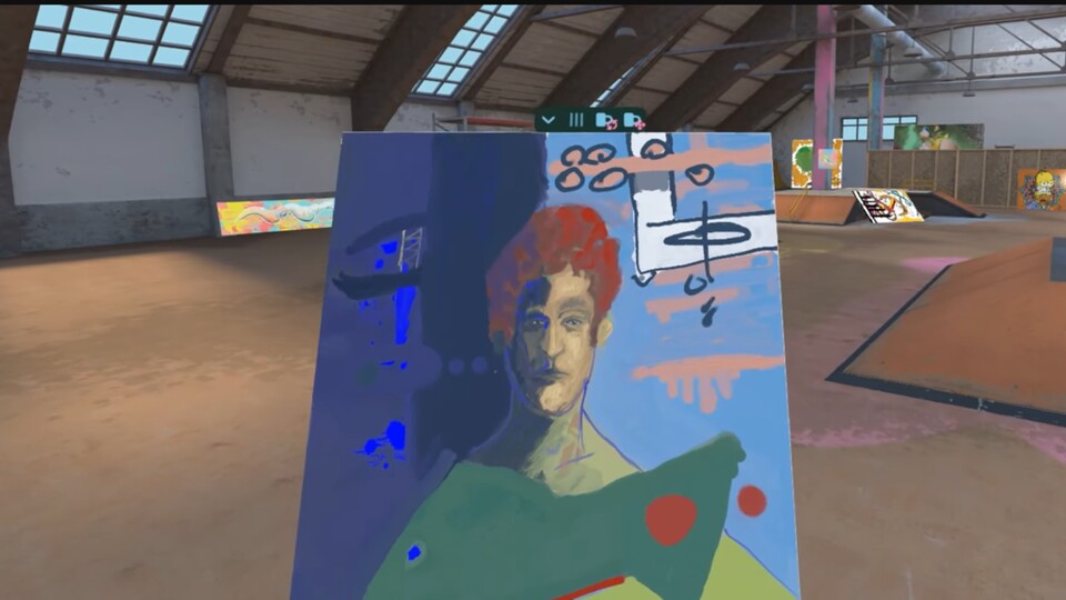 Wer seinen inneren Picasso entfesseln möchte, pinselt sich in Painting VR kreuz und quer über die Leinwand.