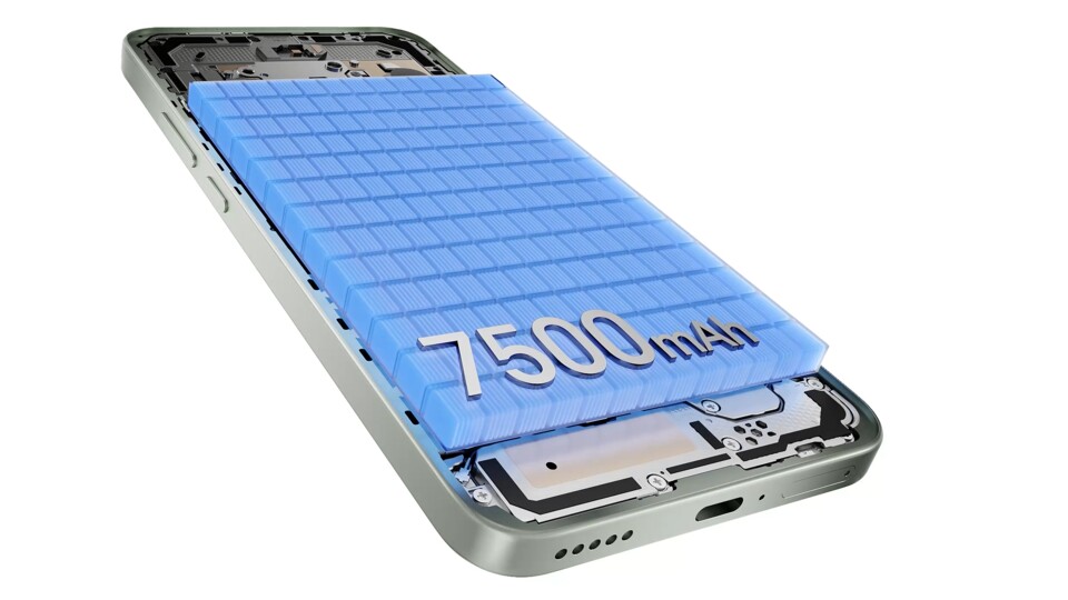 Obwohl das Handy unter acht Millimeter dünn ist, steckt ein ziemlich großer Akku drin. (Bildquelle: Honor)