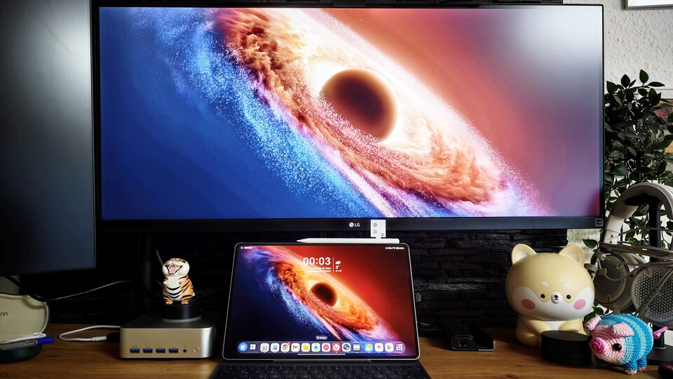 Mit einem Dock mit HDMI-Anschluss kann sogar ein externer Bildschirm angeschlossen werden, der den Bildschirm entweder spiegelt oder erweitert. Das geht allerdings nicht mit jedem Android-Gerät. (Bildquelle: Duy Linh DinhGameStar Tech)