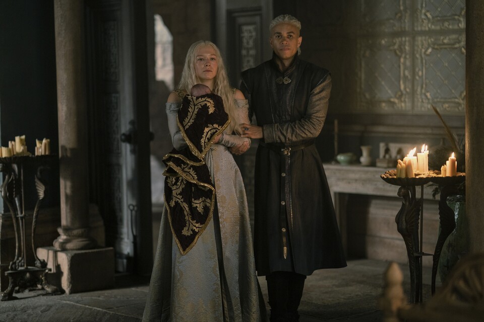 Das dritte Kind von Rhaenyra wird auf den Namen Joffrey hören. Das war der Wille des angeblichen Vaters Laenor Velaryon. Bildquelle: HBO