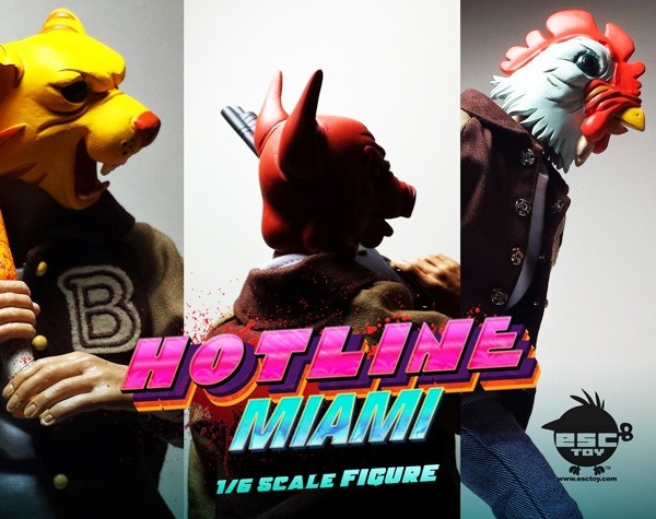 Die Figur stellt den Protagonisten von Hotline Miami im Maßstab 1:6 dar.
