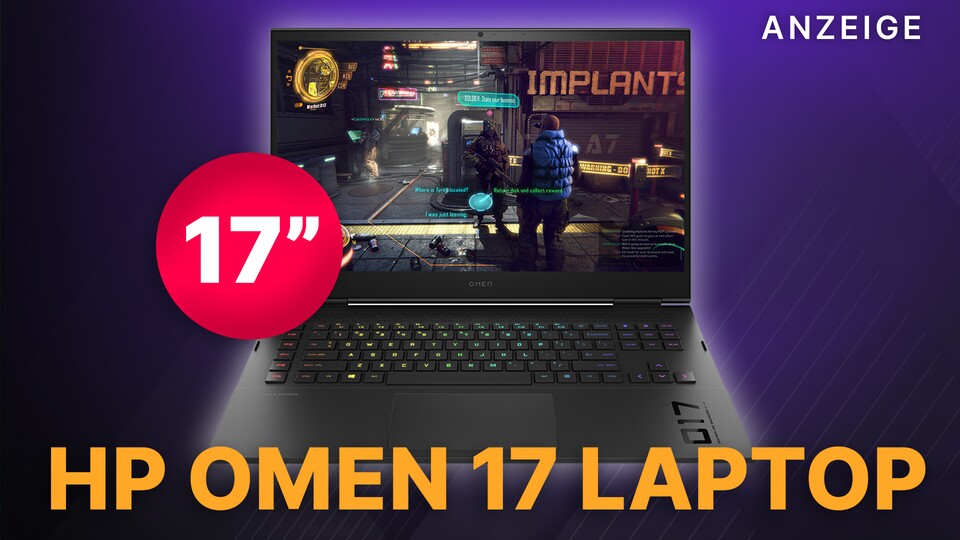 Holt euch ein Upgrade für die Spiele-Hits 2023 mit dem Gaming Laptop HP OMEN 17!